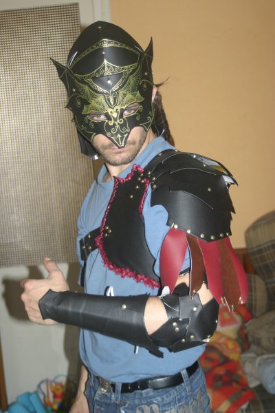 Début du costume d'un méchant
